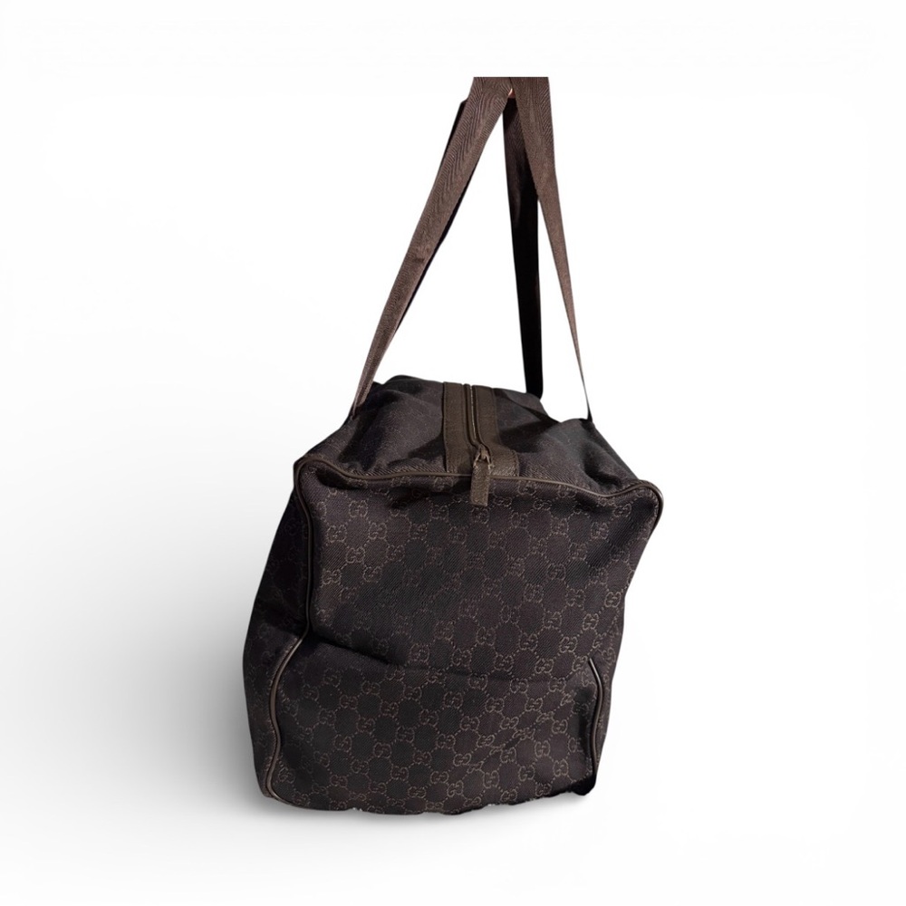 Gucci GG Dark Brown Monogram Soft Canvas Weekender Duffel Bag/Carryon Bag - Picture 3 of 16